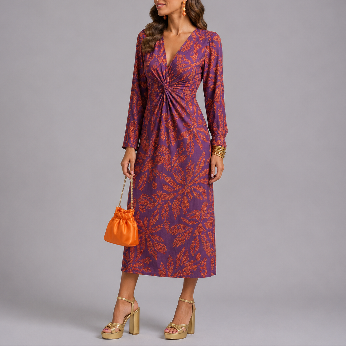 Damska Sukienka Boho Kwiatowa | Midi